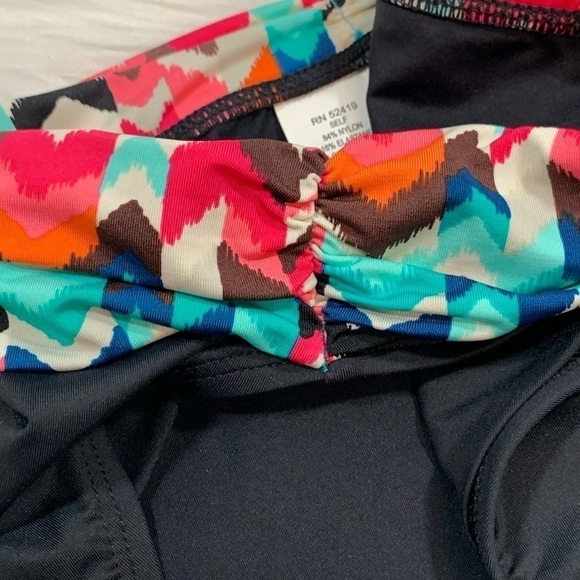 NWT La Blanca Multicolored Shirred Band Hipster - Picture 5 of 8